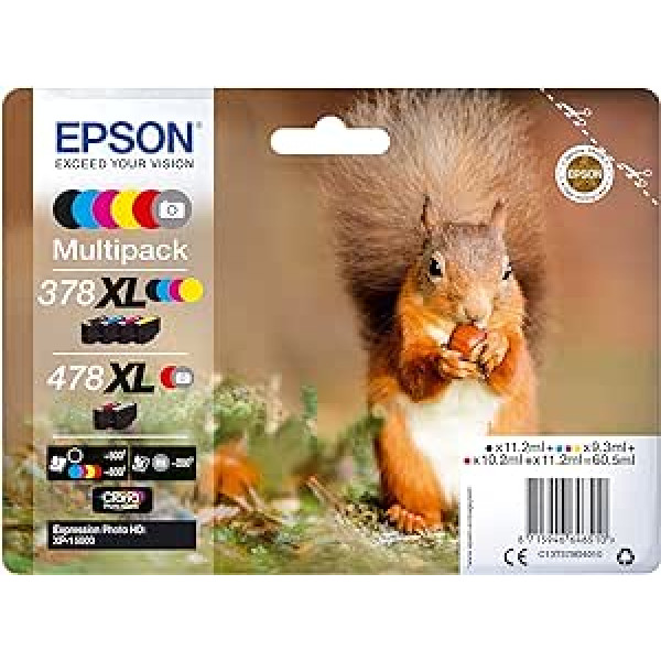 Epson Original 378XL/478XL Tinte Eichhörnchen, XP-15000, Multipack 6-farbig