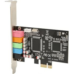 Zunate iekšējā PCIE 5.1 skaņas karte, 6 kanālu telpiskās skaņas karte ar 3D un EAX skaņas efektu, 24 bitu 48 kHz atskaņošanas ieraksts, iekšējās skaņas kartes ar PCI Express portu, mājas kinozālei, karaoke