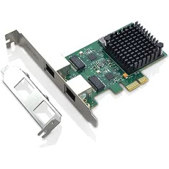 XWYWX 2.5Gb PCIe X1 NIC tīkla adapteris/konverģētā tīkla adaptera karte, 2x RJ45 vara ports, ar RTL8125B Ethernet LAN 2500/1000/100Mbps Gigabit tīkla karti -X2R2115-11