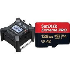 F3 Multi-Track Field Recorder & SanDisk Extreme PRO microSDXC UHS-I atmiņas karte 128 GB + adapteris un RescuePRO Deluxe