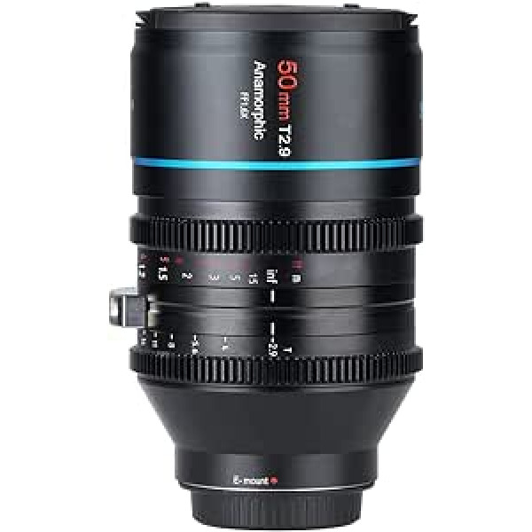 Suiri 50 mm T2.9 1,6 X anamorfs pilna formāta primārais objektīvs kinoteātra modelim Venus 50 mm (L Mount)