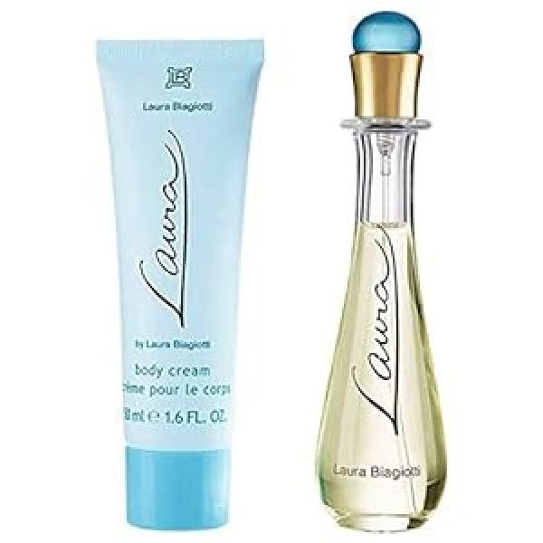 Laura Biagiotti Laura sieviete/sieviete, smaržu komplekts (Tualetes ūdens 25 ml + ķermeņa losjons 50 ml)