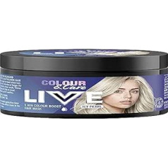 ‎Schwarzkopf Schwarzkopf LIVE Color & Care matu maska, 5 minūšu mazgājama blondīne, krāsas uzlabošana, daļēji noturīga sudraba matu krāsa, noturīga līdz 6 mazgāšanas reizēm - Icy Pearl, 150 ml