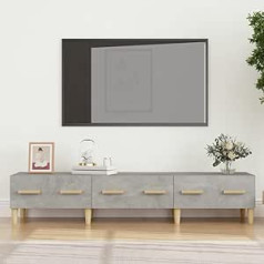 Higsose TV skapis 150 x 34,5 x 30 cm Betons pelēks, koksnes materiāls, eikalipta masīvkoks, stereo skapis, multivides skapis, industriālā dizaina TV skapis, glabāšanas skapis, viesistabas vitrīnas,