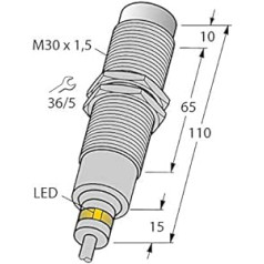 4617410-NI15-EM30D-VP6X/S120,Indukt.Jutiklis f. ekstra. Umgebungsb. iki 120°C