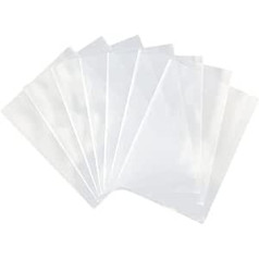 Caurspīdīgi plakani polietilēna maisiņi dažādos izmēros - 24 x 36 un (50 maisiņi) 2 mm plakani plastmasas iepakojumi | Elastīgi un izturīgi plastmasas maisiņi | LDPE