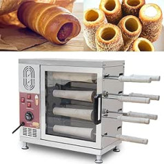 Kommerzieller Kamin-Kuchen-Maker-Maschinenofen, Elektrischer Eisbrot-Kamin-Roller mit 16 Backrollen, Cake-Pop-Roller-Maschine, Donut-Maker, Brot-Roller-Maker