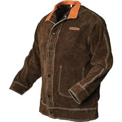 YESWELDER Leather Welding Jacket Heavy Duty Welding Jackets for Men and Women Heat Resistant Welding Coat