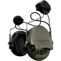Sordin Supreme MIL AUX Slim Hearing Protection - Active Military Ear Defenders - Foam Cushion & Helmet ARC Connector