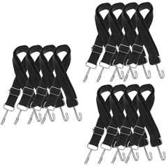 iplusmile 12 STK Elastisches Seil Spanngurte su Haken Bungee Seil Schnallenriemen verstellbar Bungee-Haken Hochleistungs-Bungee-Seile su Haken Motorrad hochelastische Kordel Nylon