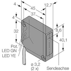 3046288 — PD45VP6C100, optisko sensoru lāzers-Winkellichttaster