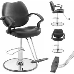 Косметическое парикмахерское кресло Physa GREYS с подставкой для ног - черный