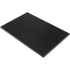 Taisnstūrveida gumijas bārmeņa paklājiņš pokali brillēm 300x150x(H)10mm Hendi 597989