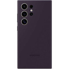 Samsung Oriģinālais silikona vāciņš priekš Samsung Galaxy S24 Ultra silikona korpusa, tumši violets