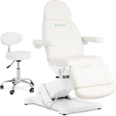 Spa tattoo masažo kėdė ir grožio kėdė 350 W balta - komplektas