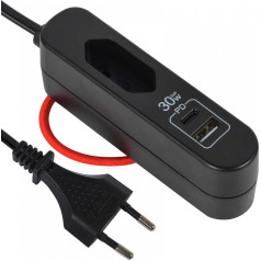 Electraline 62569 USB Зарядка USB-A USB-C 30W