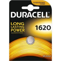 Duracell CR1620 Lithium 3V Tablet Battery