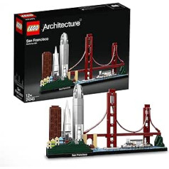 LEGO 21043 arhitektūra Sanfrancisko, modelis ar Zelta vārtu tiltu un Alkatrasas salas panorāmas kolekciju, dāvanas ideja kolekcionāriem