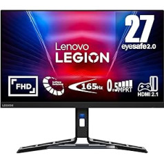 Lenovo R27i-30 | 27 collu Full HD spēļu monitors | 1920x1080 | 180Hz | 350 niti | 0,5 ms reakcijas laiks | HDMI | DisplayPort | AMD FreeSync Premium | Integrēts skaļrunis | Melns