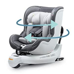 Babify bērnu sēdeklītis līdz 18 kg, Isofix autosēdeklītis bērniem līdz 4 gadiem, regulējams auto sēdeklītis, grozāms bērnu sēdeklītis bērniem, izturīgs bērnu autokrēsliņš ar 5 punktu drošības jostu