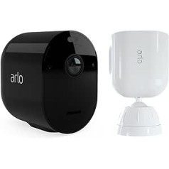 Arlo Pro3 viedās mājas papildu novērošanas kamera un stiprinājuma komplekts — melns