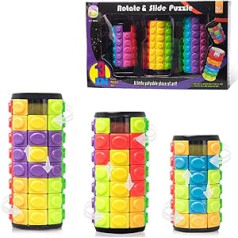 RYTOYS Rubix Cube Fidget Cube žaislas, „Magic Cube“ galvosūkis, galvosūkiai suaugusiems, galvosūkis, dovana vaikams (8 spalvos: 6 sluoksniai + 7 sluoksniai + 8 sluoksniai)