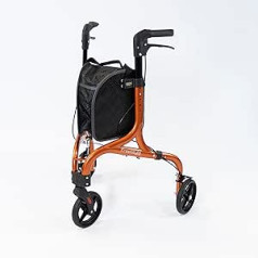 NRS Healthcare Modern Freestyle Ultra Light 3 Wheel Rollator Orange