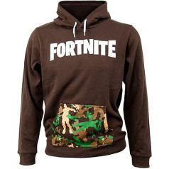 Fortnite Hoodie Kids Logo Brown 140 cm, brūns