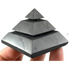 CRIGEMA - 100% dabīgs šungīta akmens no Krievijas (Saqqara Pyramid of Shungite 5 x 5 cm)