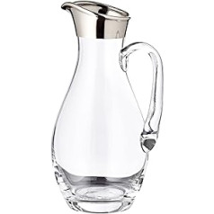 EDZARD Johnny Jug Carafe Выдувной хрустальный стакан с платиновой оправой Емкость 1,8 л Высота 30 см Стеклянный графин для воды Диаметр 14 см