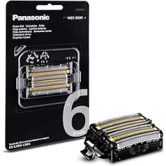 Panasonic WES9600Y1361 pakaitiniai peiliai, skirti ES-LS9A ir ES-LS6A elektrinei skutimosi mašinai Combo Pack 6 ašmenų sistema Pažangi japoniško nerūdijančio plieno vandeniui atspari