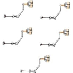 POPETPOP 5St Angelrollenwippe Ersatzgriff Angelrolle Griff für Rollen Rollenwechselgriff drehbare Rollengriffe Zubehör für Angelrollen Vollmetall Kipphebel Befestigung Griffigkeit rotieren