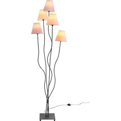 Kare Design stāvlampa elastīga Berry Cinque, retro dizains, stāvlampa, viesistaba, smalka lasīšanas lampa, stāvlampa, krāsaini auduma žalūzijas (rozā, violets, rozā), (A x P x 3) 163 x 40 x 35 cm