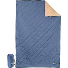 BERGTIGER® GMIATLI - 3-in-1 Outdoor Blanket Warm & Cosy I Camping Blanket Water-Repellent + Teflon EcoElite I Travel Blanket Ultralight I Indoor & Outdoor Blanket, Poncho & Sleeping Bag I Sherpa &