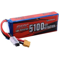 SUNPADOW 3S 11.1V RC Lipo Baterija 20C 5100mAh su XT60 kištuku RC lėktuvo ketursparnio sraigtasparnio dronui FPV modelių lenktynėms