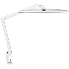 Maul LED Arbeitsleuchte MAULwork | dimmbar | integrētas gaismas diodes | Teile getrennt einschaltbar | LED Klemmlampe mit 6500 K un 2248 Lm | Tageslichtlampe für Büro, Modellbau, Werkstatt | Weiß