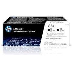 HP 83A CF283AD komplekts ar 2 oriģinālajām tonera kasetnēm printeriem, saderīgs ar LaserJet Pro sērijas MFP 100, 200 un 220, melns