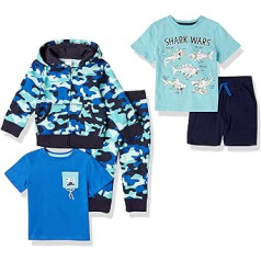 Amazon Essentials Boys Jogging Suit, T-Shirts, Shorts, Combine Outfit/Gift Sets (Early Spotted Zebra)