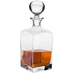 KROSNO viskija ruma karafe ar aizbāzni | 1000 ml | Caro kolekcija | Dāvanu kastīte Brandy Glass | Ūdens pudele | Lieliski piemērots mājām, restorāniem un virtuves iekārtām | Dekanteris ideāli piemērots dāvanai