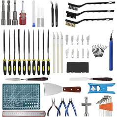 3D Printer Tool Kit, Mintion 73 Pieces 3D Printer Accessories with Nozzle Cleaning Kit, Deburring Tool, Removal Tools, Art Knives, Tweezers, Pliers and Much More