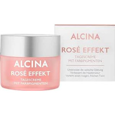 ALCINA Rosé Effect dienas krēms - 1 x 50 ml - piešķir rožainu, svaigu sejas ādu - nobriedušai, prasīgai ādai - ar iekapsulētiem krāsu pigmentiem, melnajām auzām un balto tēju