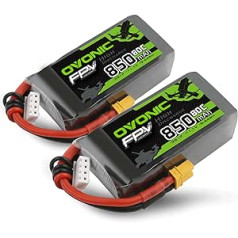 OVONIC 3S Lipo akumulators 80C 850 mAh ar XT30 RC lidmašīnu kvadrokopteram helikopteram FPV sacīkšu dronam (2 gab.)