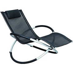 KG KITGARDEN šūpuļkrēsls Advanced_NG šūpuļkrēsls alumīnija tekstilēns melns 77 x 150 x 90 cm