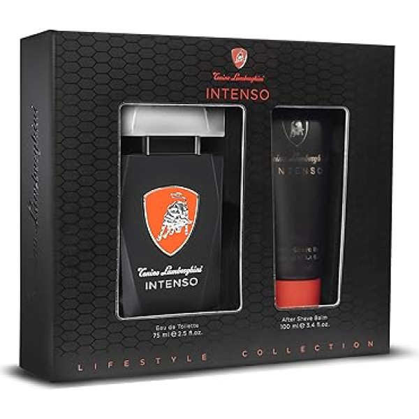 Lamborghini Tonino - Dāvanu komplekts vīriešiem Intenso: tualetes ūdens izsmidzināms 75 ml + balzams pēc skūšanās 100 ml + balzams pēc skūšanās 100 ml. - Dzīvesveida kolekcija