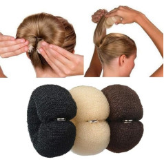 DUBUSH 3PC2023 Putu rullītis matu saspraudēm Scratch Donut Bun Maker DIY Snap Ring Styler Locks Foaming Scratch Hair Ties