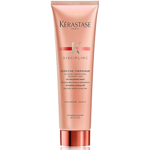 Kerastase Kérastase termoaizsardzība nepaklausīgiem matiem, mitrinošs matu pieniņš pret matu pūkošanos, Kératine Thermique, Discipline, 150 ml