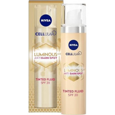 Nivea Cellular Luminous 630 Anti-Dark Spot Tinted Fluid SPF 20 Double Corrector (40 ml), Dark Spot Correction, Face Concealer for Luminous Skin