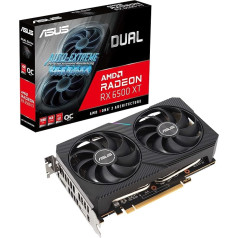 Asus Divas AMD Radeon RX 6500 XT OC Edition spēļu grafikas kartes (AMD Radeon RX6500XT 4GB GDDR6, PCIe 4.0, 1x HDMI 2.1, 1x DisplayPort 1.4a, DUAL-RX6500XT-O4G)