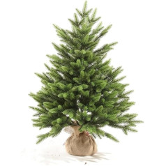 eveXmas 85 cm mākslīgā Ziemassvētku eglīte Onyx Classic Green 139 zari 100% PE Tips Komplektā ietilpst statīvs Hessian