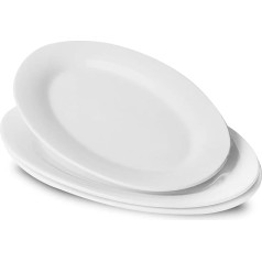 UIBFCWN Liels ovāls servēšanas šķīvis 30x20cm 3 porcelāna servēšanas šķīvju komplekts Izklaide Restorāns Restorāns Pārtika Gaļa Suši Zivis Turcija